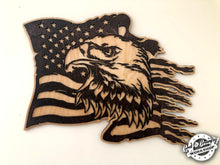 Load image into Gallery viewer, American Flag and Eagle Profile - Layered - Wall Decor