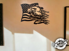 Load image into Gallery viewer, American Flag and Eagle Profile - Layered - Wall Decor