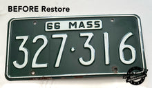 Load image into Gallery viewer, License Plate RESTORATIONS + PHOTO GALLERY + . . . . . . . . CLICK ON PHOTO TO SEE LOTS MORE . . . . . . . . . . . .