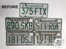 Load image into Gallery viewer, License Plate RESTORATIONS + PHOTO GALLERY + . . . . . . . . CLICK ON PHOTO TO SEE LOTS MORE . . . . . . . . . . . .