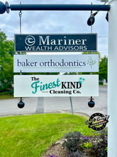 Load image into Gallery viewer, Custom sign by God and Country Workshop, in New Hampshire, for The Finest Kind Cleaning Co.