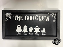 Load image into Gallery viewer, Boo Crew Ghost Family Sign - Customized and Personalized