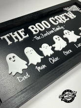 Load image into Gallery viewer, Boo Crew Ghost Family Sign - Customized and Personalized