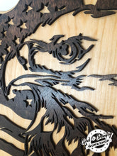Load image into Gallery viewer, American Flag and Eagle Profile - Layered - Wall Decor
