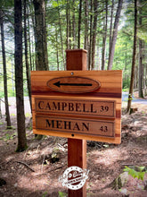 Load image into Gallery viewer, Custom PRIVATE PROPERTY DIRECTIONAL CEDAR SIGN and CEDAR POSTS