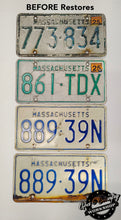Load image into Gallery viewer, License Plate RESTORATIONS + PHOTO GALLERY + . . . . . . . . CLICK ON PHOTO TO SEE LOTS MORE . . . . . . . . . . . .