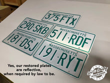 Load image into Gallery viewer, License Plate RESTORATIONS + PHOTO GALLERY + . . . . . . . . CLICK ON PHOTO TO SEE LOTS MORE . . . . . . . . . . . .