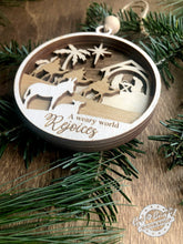 Load image into Gallery viewer, Layered Nativity Ornament - A Weary World REJOICES
