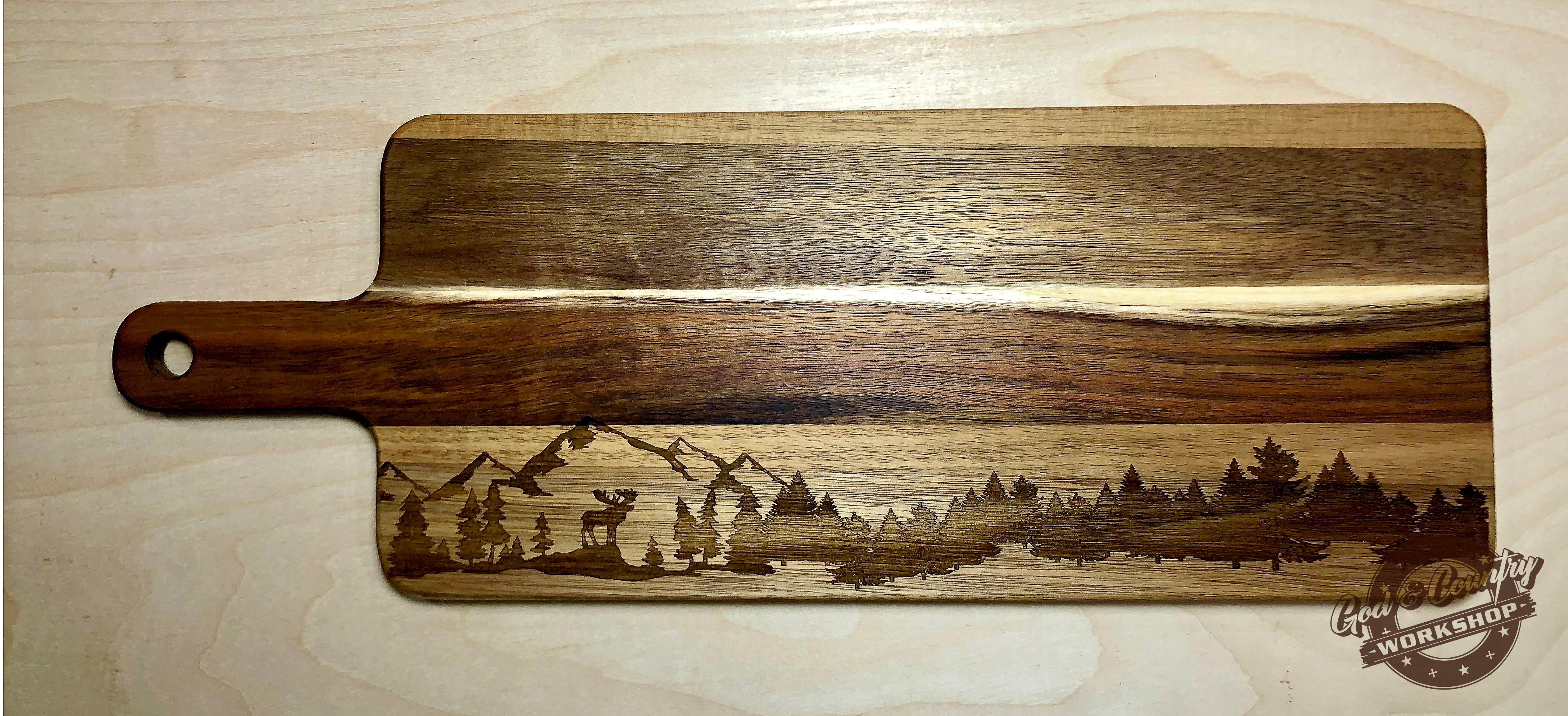 Laser Engraved Personalized Moose Bear outlet Canoe Cabin Lake House Cutting Board FREE Personalization