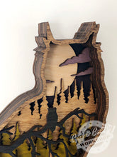 Load image into Gallery viewer, OWL - SHELF-SITTER or WALL ART - Multi-Layer - 3D - Decor