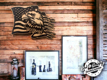 Load image into Gallery viewer, American Flag and Eagle Profile - Layered - Wall Decor
