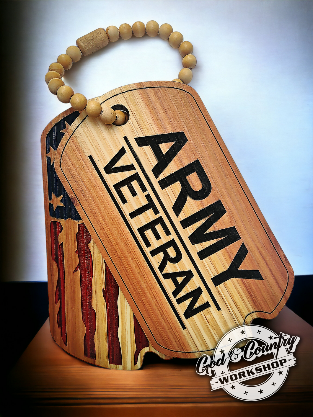 Commemorative Military Veteran Dog Tag Decor Pieces - All Branches