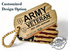 Load image into Gallery viewer, Commemorative Military Veteran Dog Tag Decor Pieces - All Branches
