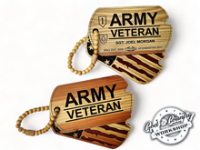 Load image into Gallery viewer, Commemorative Military Veteran Dog Tag Decor Pieces - All Branches
