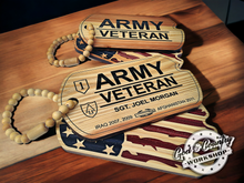 Load image into Gallery viewer, Commemorative Military Veteran Dog Tag Decor Pieces - All Branches
