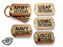 Load image into Gallery viewer, Commemorative Military Veteran Dog Tag Decor Pieces - All Branches
