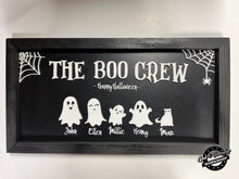 Load image into Gallery viewer, Boo Crew Ghost Family Sign - Customized and Personalized
