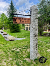 Load image into Gallery viewer, Custom RESIDENTIAL CEDAR SIGNS with SCROLL BRACKETS
