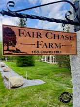 Load image into Gallery viewer, Custom RESIDENTIAL CEDAR SIGNS with SCROLL BRACKETS
