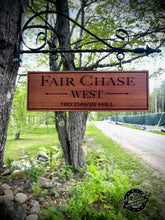 Load image into Gallery viewer, Custom RESIDENTIAL CEDAR SIGNS with SCROLL BRACKETS
