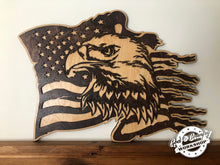 Load image into Gallery viewer, American Flag and Eagle Profile - Layered - Wall Decor
