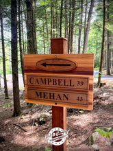 Load image into Gallery viewer, CUSTOM Private Property Directional Cedar Sign &amp; Post
