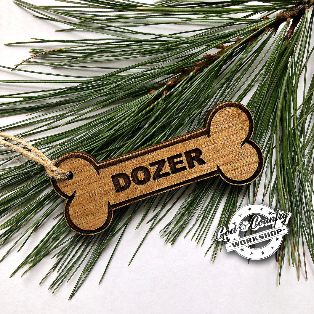 Personalized Dog Bone Ornament