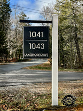 Load image into Gallery viewer, Custom CARVED and HAND-PAINTED RESIDENTIAL SIGN with BRACKET

