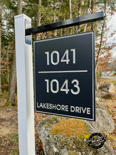 Load image into Gallery viewer, Custom CARVED and HAND-PAINTED RESIDENTIAL SIGN with BRACKET
