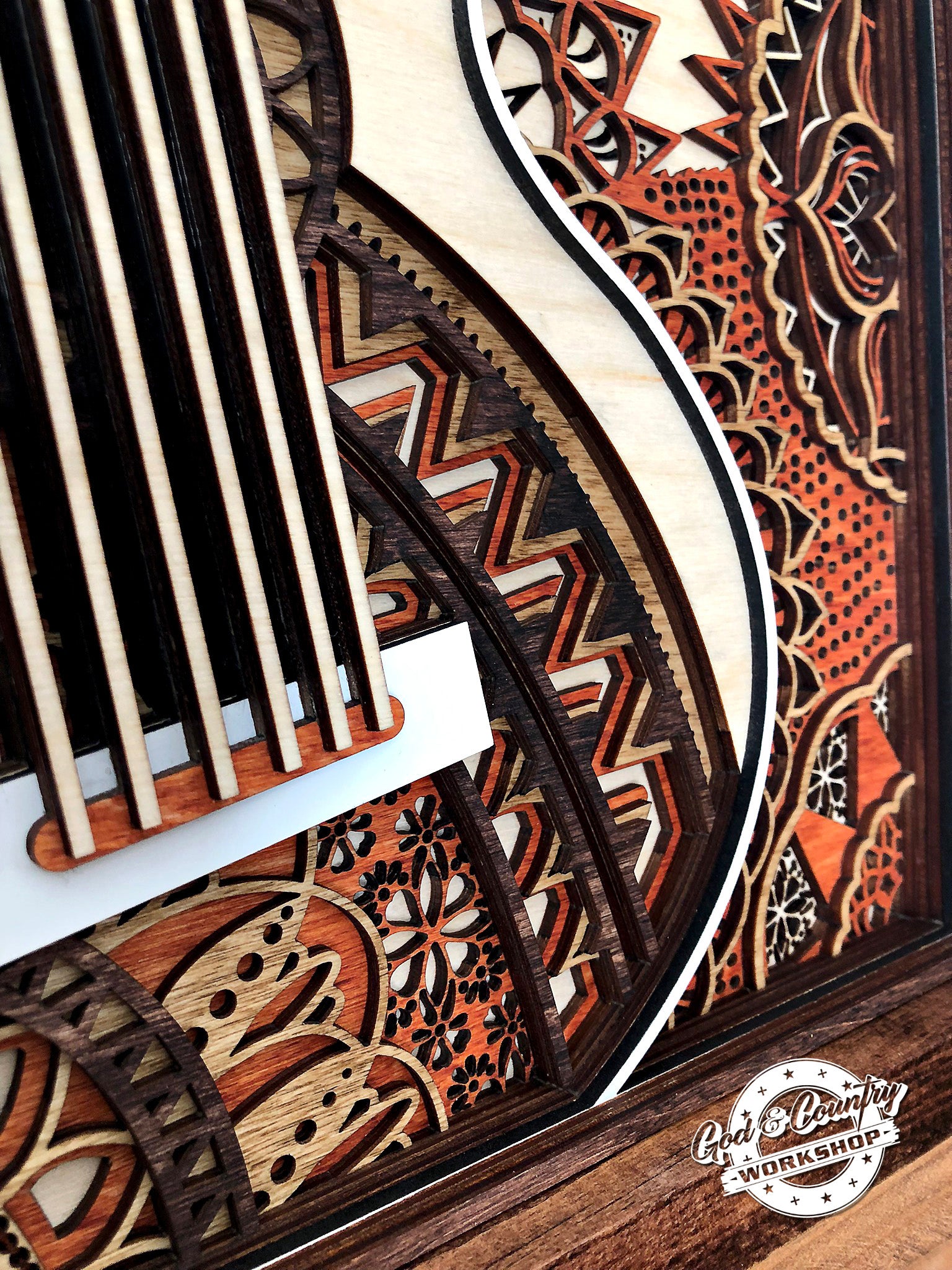 Acoustic Guitar - Decor - 3D - Multi-Layer - Art – God & Country