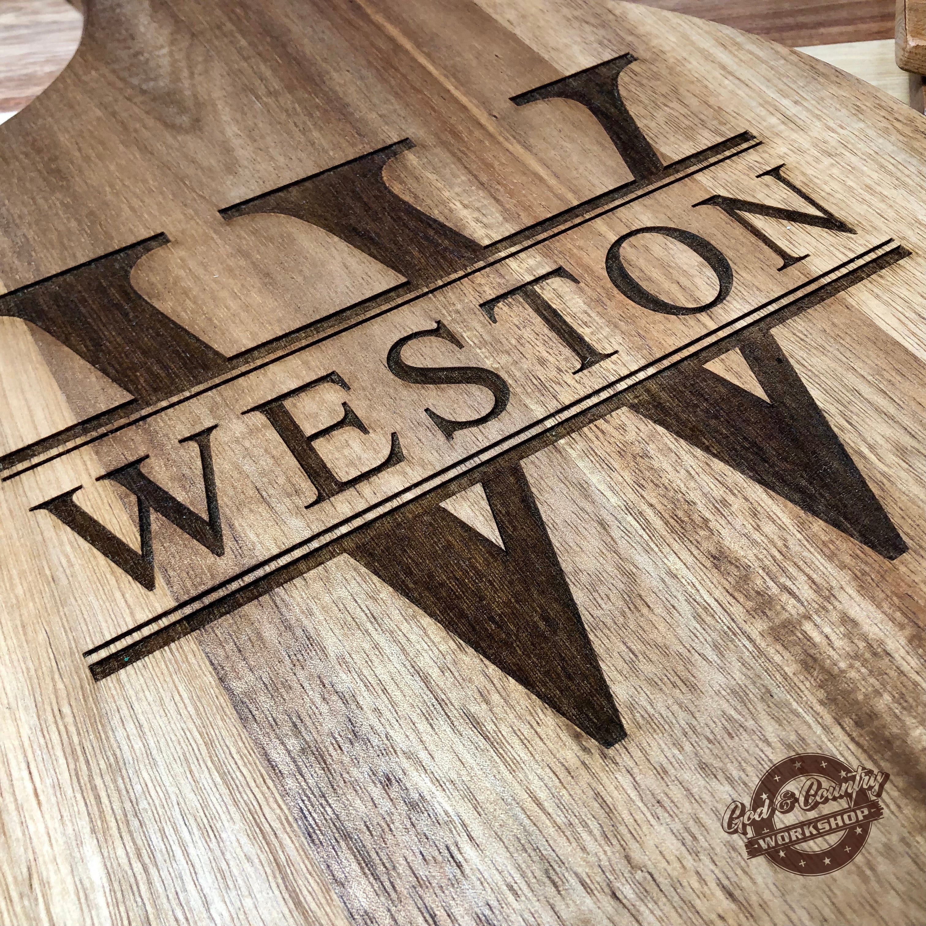 Laser Engraved Personalized Cutting hotsell Board Monogram