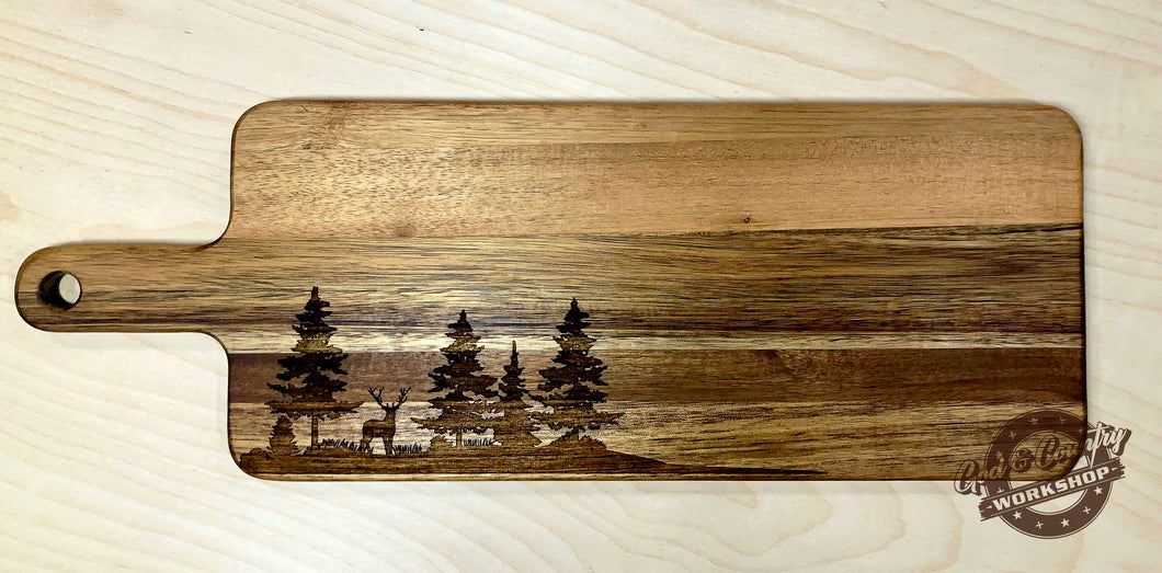 Deer Landscape - Rectangular Cutting, Charcuterie or Cheese Board