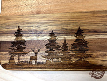 Load image into Gallery viewer, Deer Landscape - Rectangular Cutting, Charcuterie or Cheese Board
