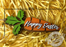 Load image into Gallery viewer, Personalized Easter Basket or Table Place Setting Name/Greeting Carrot Tags

