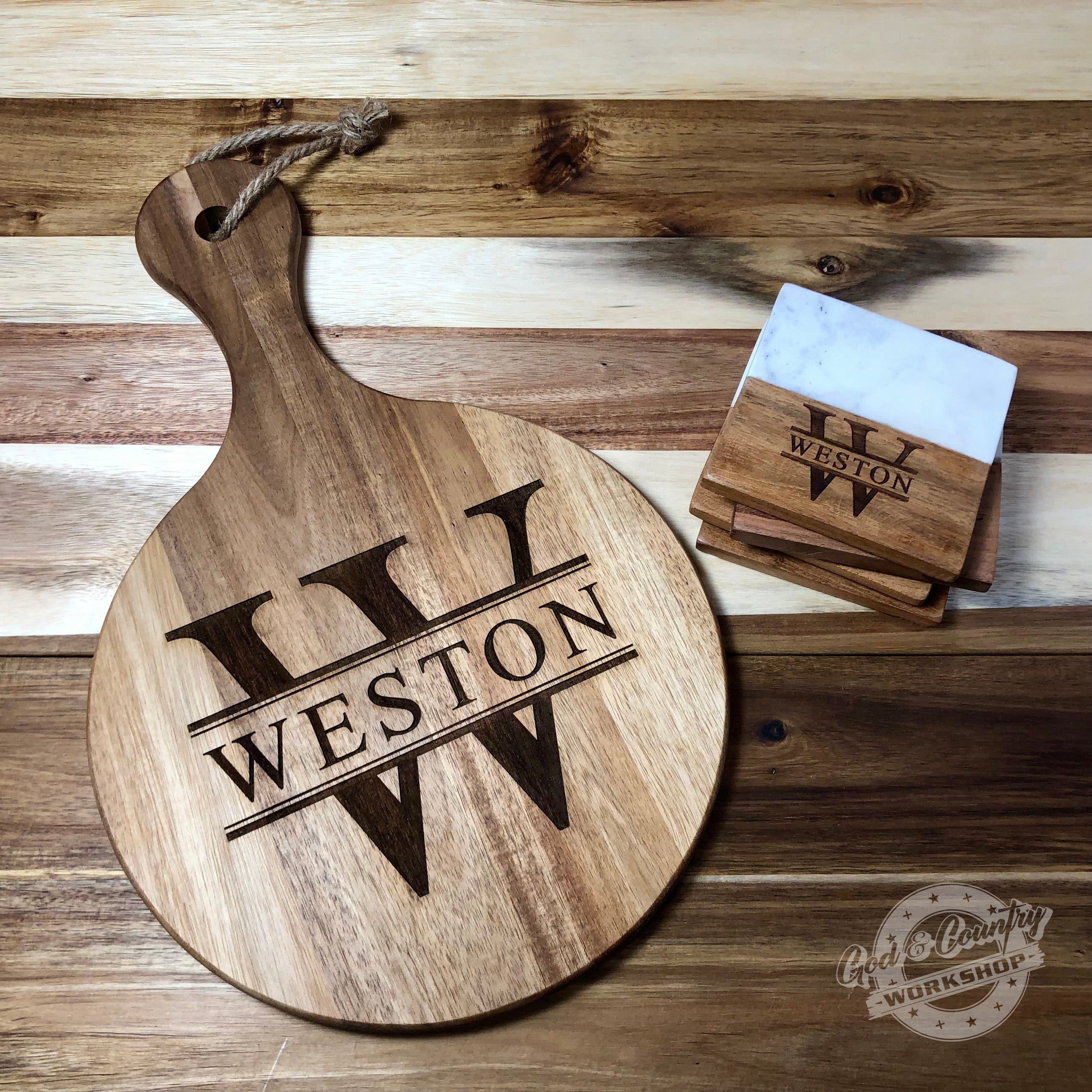 Laser Engraved Personalized Cutting Board Monogram newest